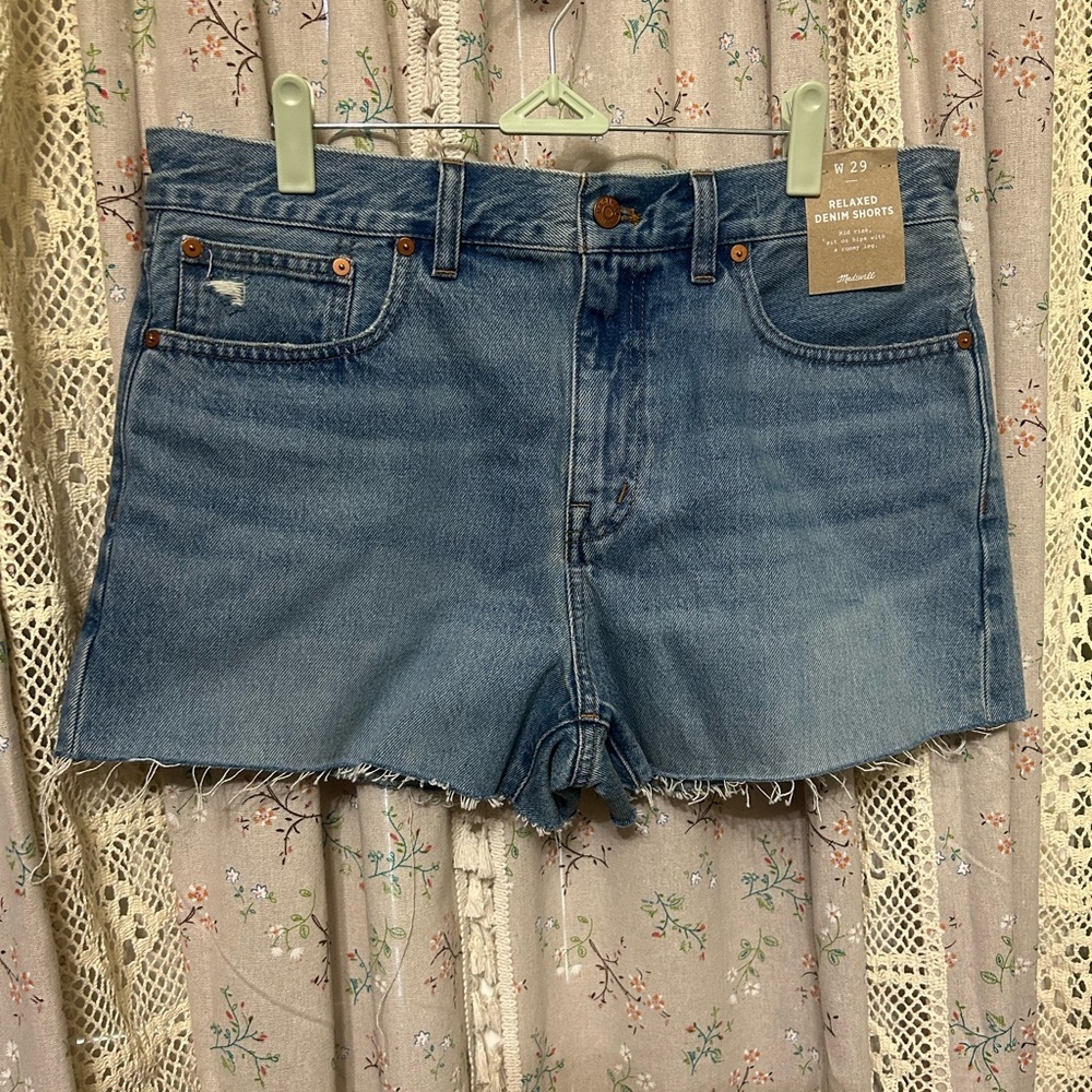 Madewell Relaxed Mid-Rise Denim Shorts Size‎ 29 NWT